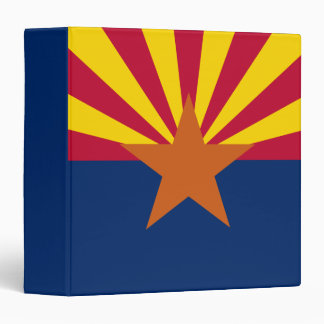 Arizona Flag: Setting Star Sun, The Copper State 3 Ring Binder