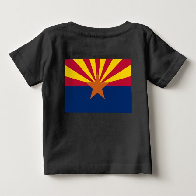 Arizona Flag: Setting Star Sun, The Copper State Baby T-Shirt (Back)