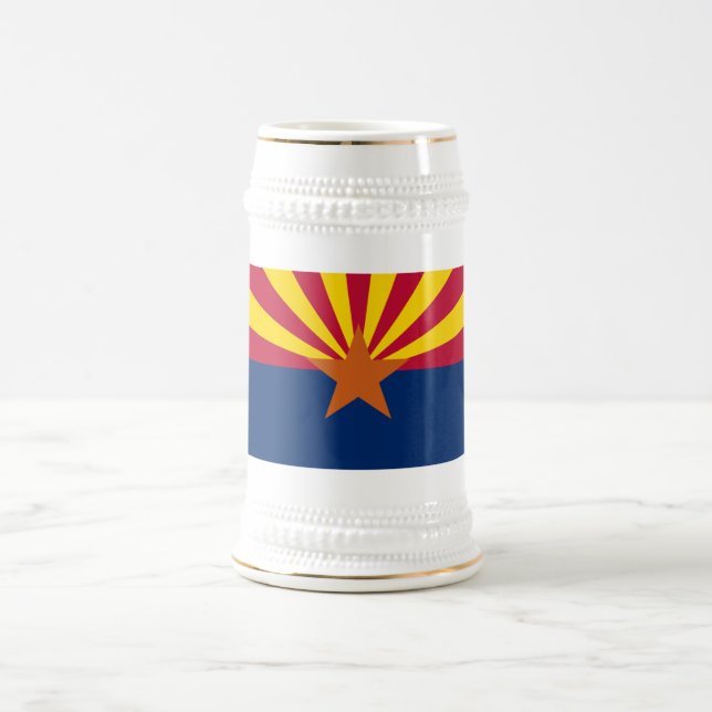 Arizona Flag: Setting Star Sun, The Copper State Beer Stein (Center)