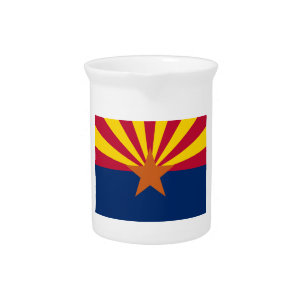 Arizona Flag: Setting Star Sun, The Copper State Beverage Pitcher