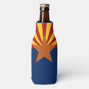 Arizona Flag: Setting Star Sun, The Copper State Bottle Cooler