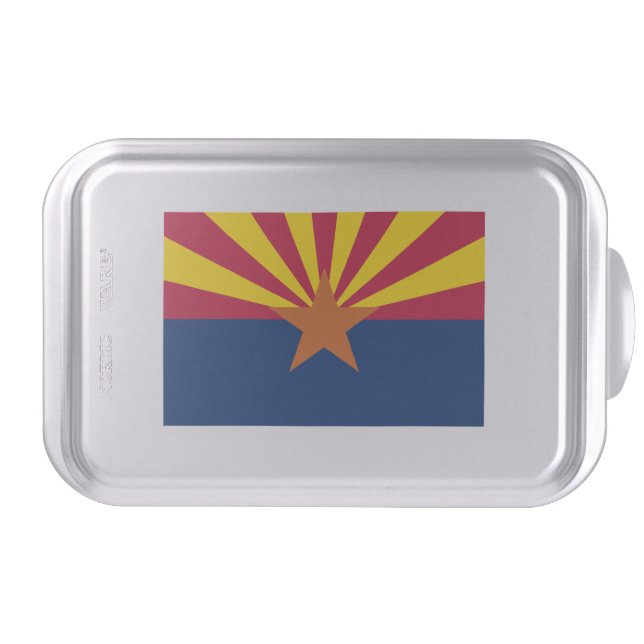 Arizona Flag: Setting Star Sun, The Copper State Cake Pan (Front)