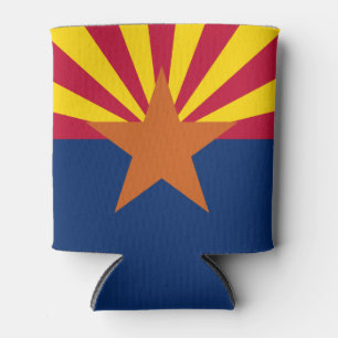 Arizona Flag: Setting Star Sun, The Copper State Can Cooler