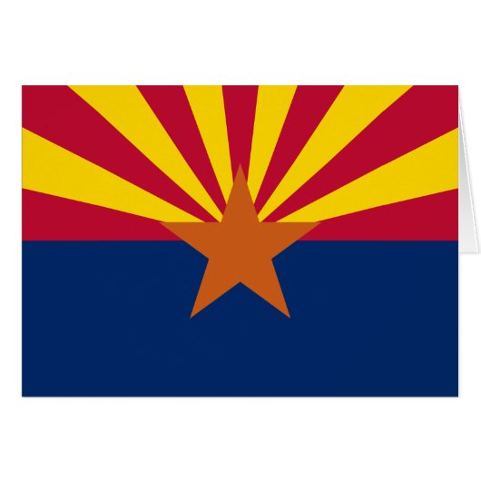Arizona Flag: Setting Star Sun, The Copper State Cards (Front Horizontal)