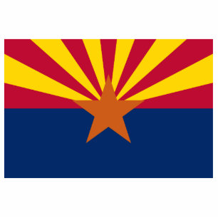 Arizona Flag: Setting Star Sun, The Copper State Cutout
