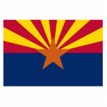 Arizona Flag: Setting Star Sun, The Copper State Cutout<br><div class="desc">The Arizona flag, a vibrant testament to the state's unique landscape and rich history, tells a story of contrasting beauty and enduring strength. Its design, a masterpiece of simplicity and symbolism, captures the essence of the Grand Canyon State. - The flag's upper half is dominated by a striking display of...</div>