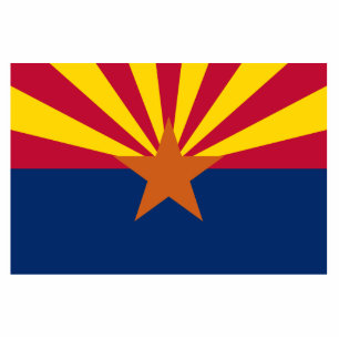 Arizona Flag: Setting Star Sun, The Copper State Cutout