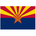 Arizona Flag: Setting Star Sun, The Copper State Cutout<br><div class="desc">The Arizona flag, a vibrant testament to the state's unique landscape and rich history, tells a story of contrasting beauty and enduring strength. Its design, a masterpiece of simplicity and symbolism, captures the essence of the Grand Canyon State. - The flag's upper half is dominated by a striking display of...</div>