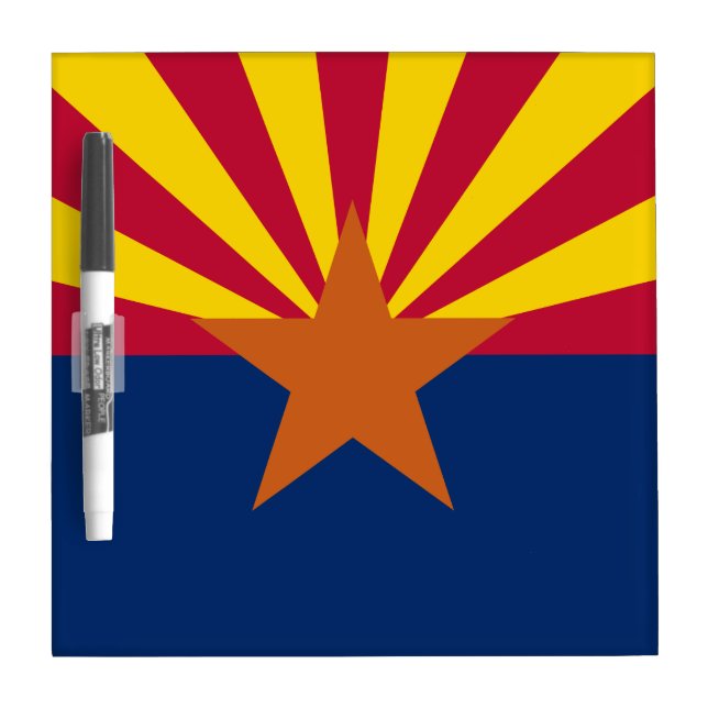 Arizona Flag: Setting Star Sun, The Copper State Dry Erase Board (Front)