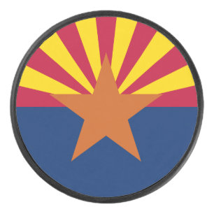 Arizona Flag: Setting Star Sun, The Copper State Hockey Puck