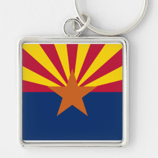 Arizona Flag: Setting Star Sun, The Copper State Keychain