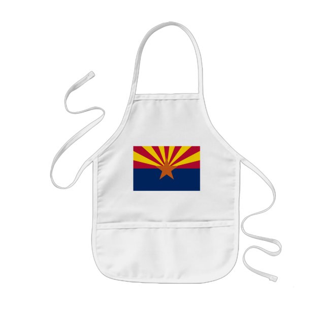 Arizona Flag: Setting Star Sun, The Copper State Kids' Apron (Front)