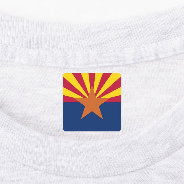 Arizona Flag: Setting Star Sun, The Copper State Kids' Labels (Affixed)