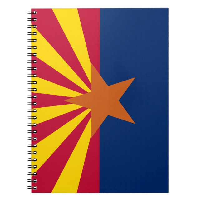 Arizona Flag: Setting Star Sun, The Copper State Notebook (Front)