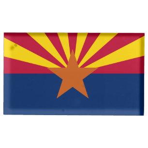 Arizona Flag: Setting Star Sun, The Copper State Place Card Holder
