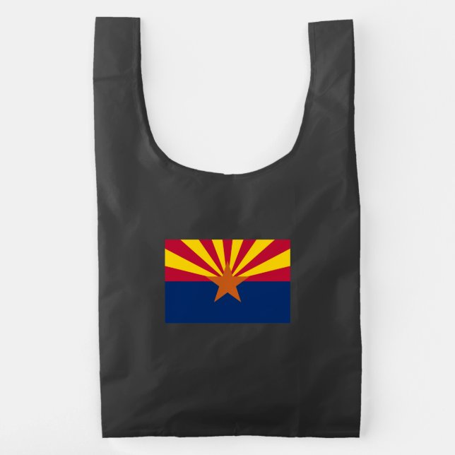 Arizona Flag: Setting Star Sun, The Copper State Reusable Bag (Back)