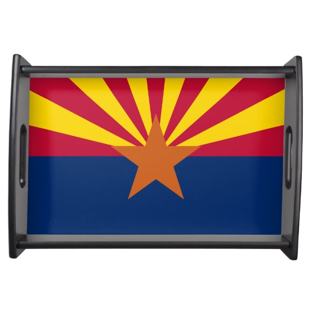 Arizona Flag: Setting Star Sun, The Copper State Serving Tray (Front)