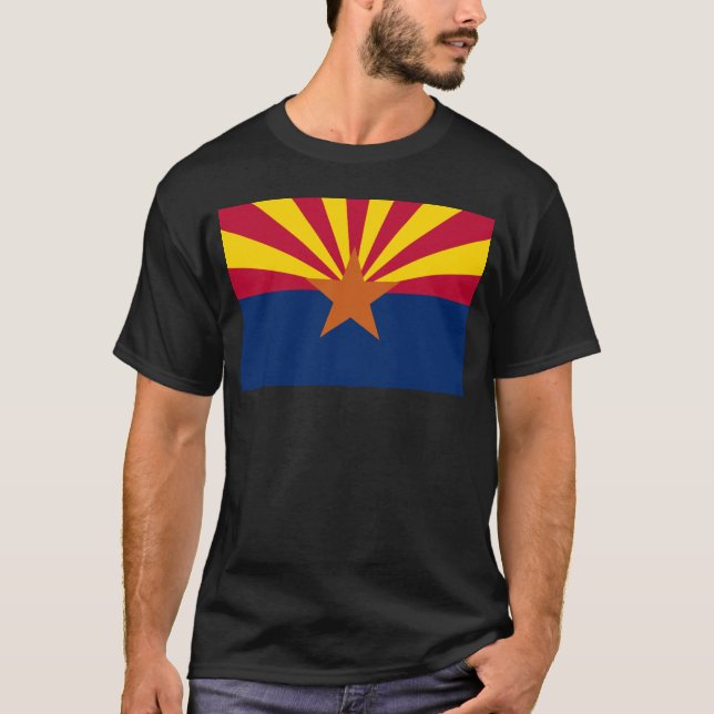 Arizona Flag: Setting Star Sun, The Copper State T-Shirt (Front)