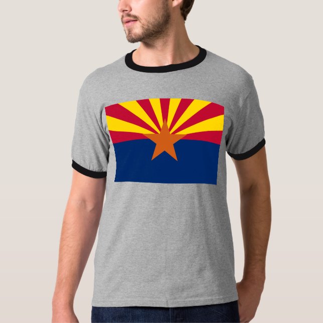 Arizona Flag: Setting Star Sun, The Copper State T-Shirt (Front)