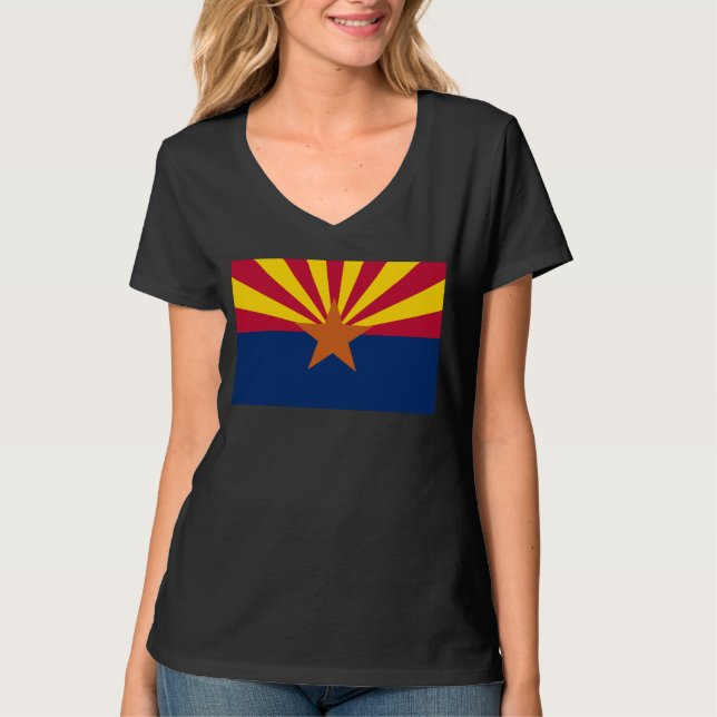 Arizona Flag: Setting Star Sun, The Copper State T-Shirt (Front)