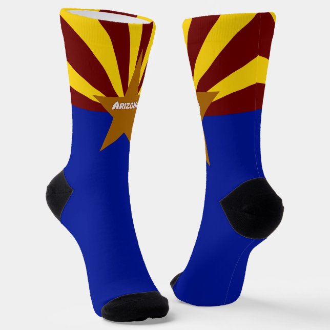 Arizona flag socks (Angled)