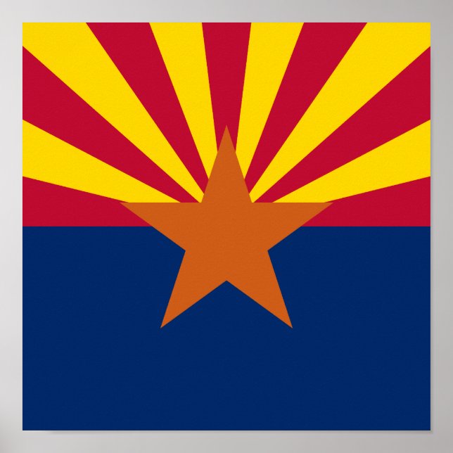 Arizona Flag Square Poster (Front)
