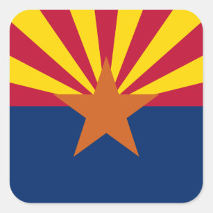 Arizona Flag Square Sticker
