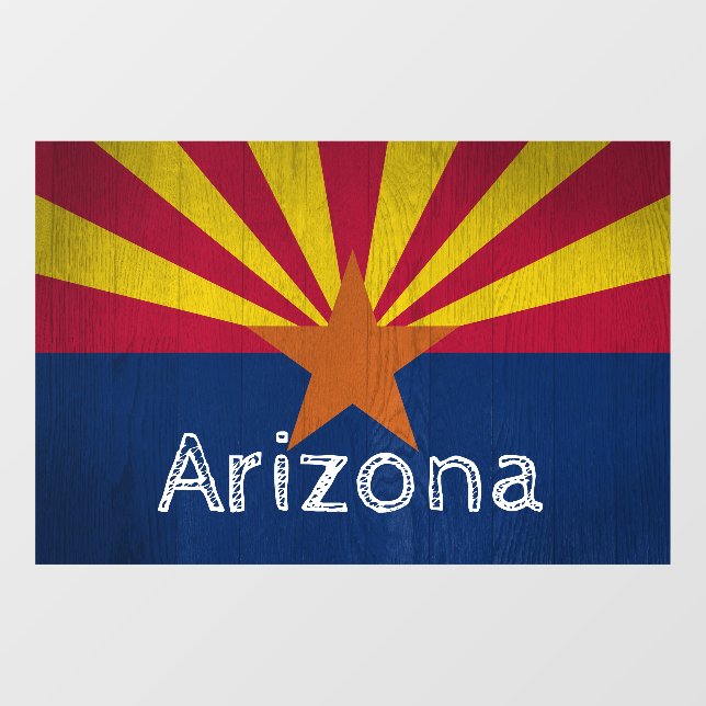 Arizona Flag Star Window Cling (Sheet)