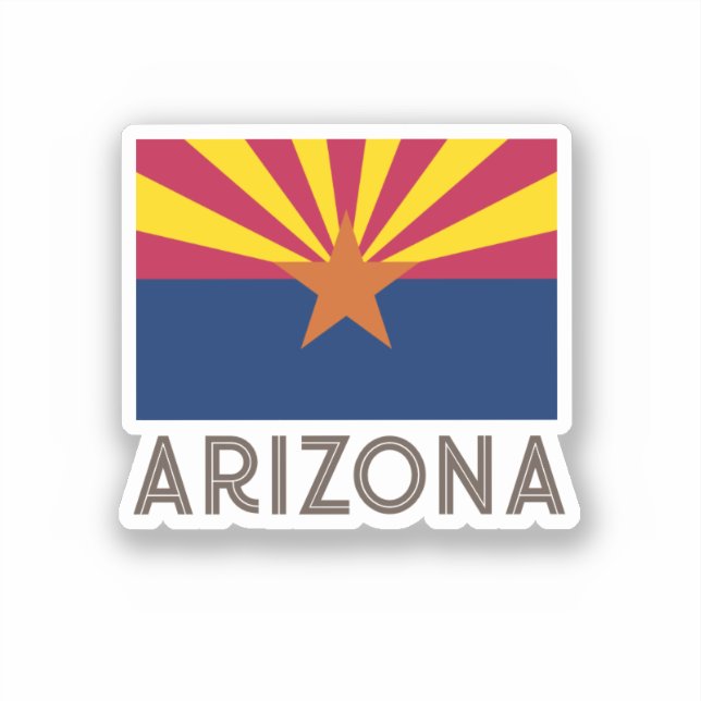 Arizona Flag Sticker (Front)