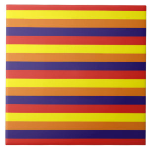 arizona flag stripes USA united states america col Ceramic Tile