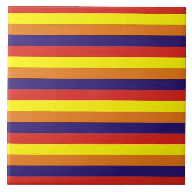 arizona flag stripes USA united states america col Ceramic Tile (Front)