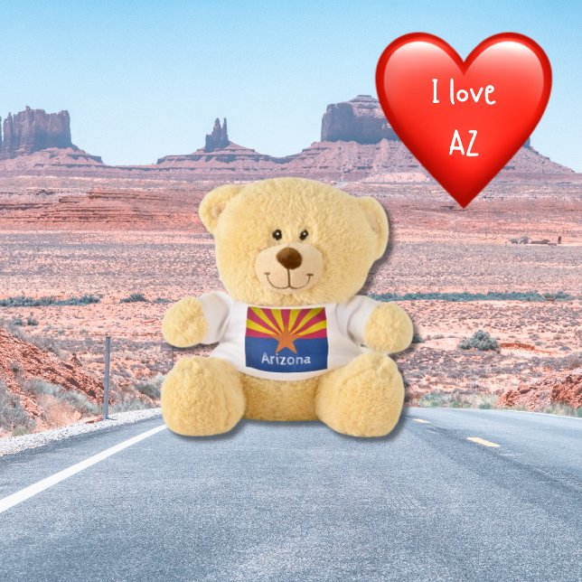 Arizona Flag  Teddy Bear (Arizona Sunburst Flag Teddy Bear)