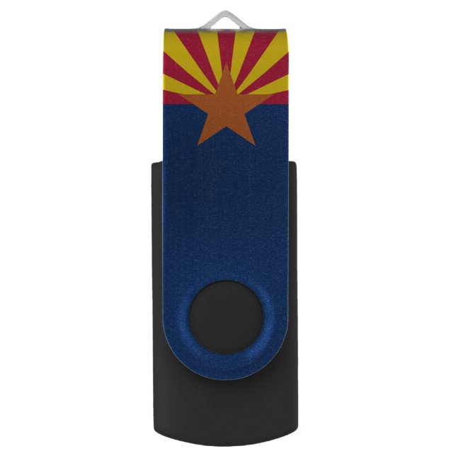 Arizona Flag: The Copper State, Ditat Deus Flash Drive (Front Vertical)