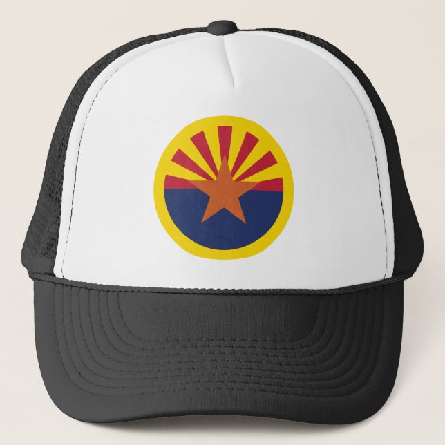Arizona Flag Theme 00 Trucker Hat (Front)