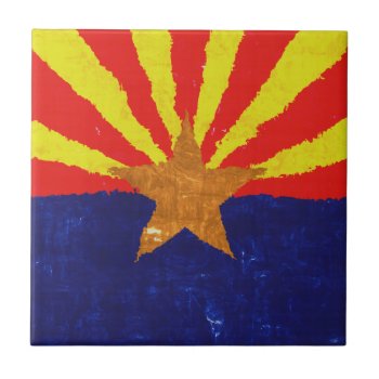 Arizona Flag Tile by manewind at Zazzle