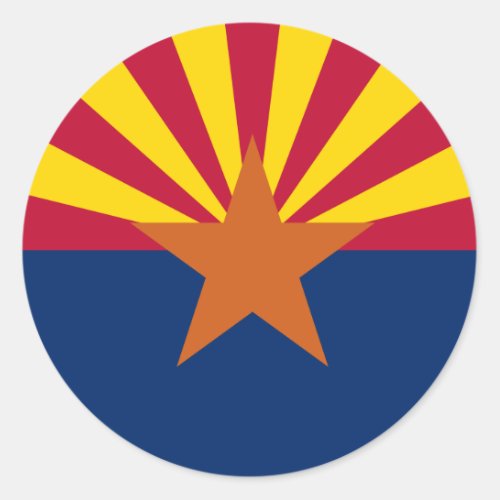 Arizona Flag Tshirts Mugs Apparel Classic Round Sticker