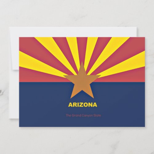 Arizona flag with slogan card
