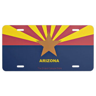 Arizona flag with slogan license plate