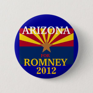 Arizona  for Romney 2012 Pinback Button