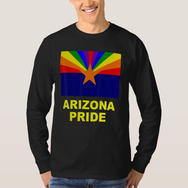 Arizona Gay Pride Lgbtq Lesbian Rainbow State Usa T-Shirt (Front)