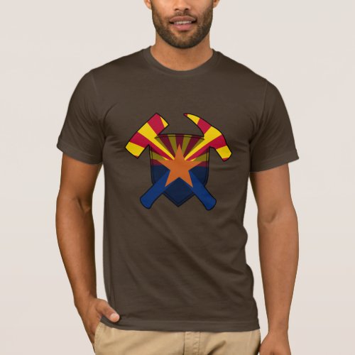 Arizona Geology_ Rock Hammer and Shield T_Shirt