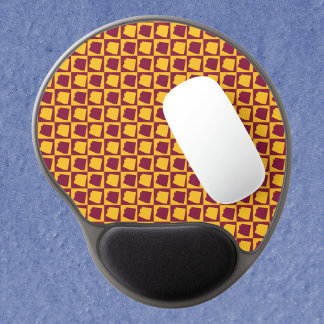 Arizona Geometric Maroon and Gold Gel Mouse Pad