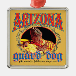 Arizona Gila Monster Metal Ornament