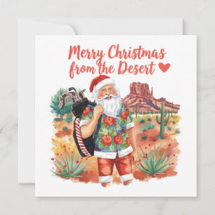 Arizona Golf Christmas Santa Golfer Golfing Holiday Card