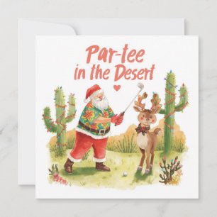 Arizona Golf Christmas Santa Golfer Golfing Holiday Card