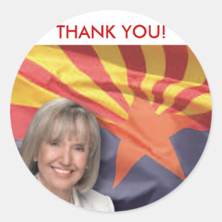 Arizona Governor Jan Brewer Classic Round Sticker