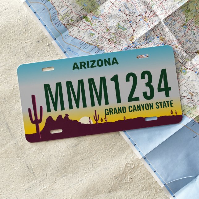 Arizona Grand Canyon License Plate (In Situ)