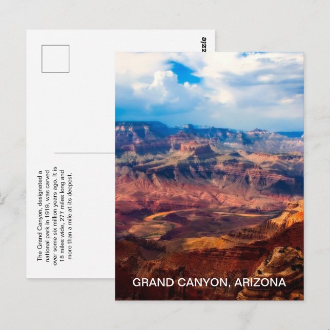 Arizona Grand Canyon National Park Postcard (Front/Back)