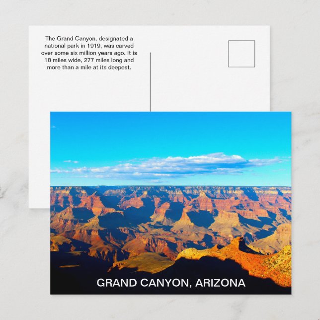 Arizona Grand Canyon National Park Postcard (Front/Back)