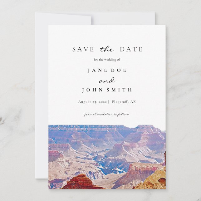 Arizona Grand Canyon Save The Date (Front)